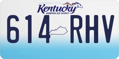 KY license plate 614RHV