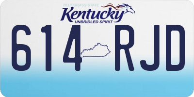 KY license plate 614RJD