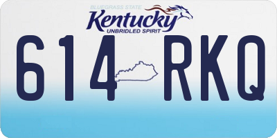 KY license plate 614RKQ