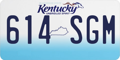 KY license plate 614SGM