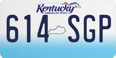 KY license plate 614SGP