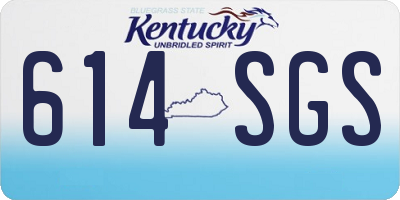 KY license plate 614SGS