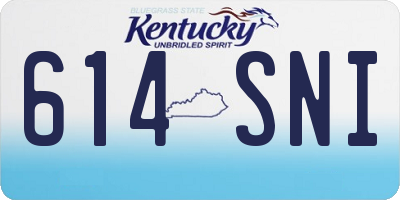 KY license plate 614SNI