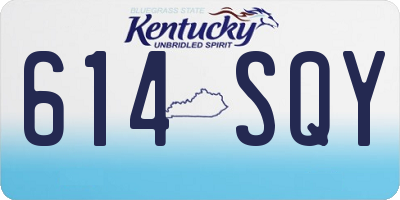 KY license plate 614SQY