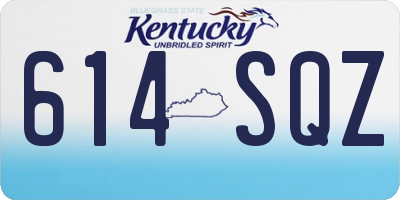 KY license plate 614SQZ