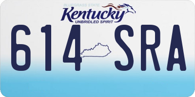 KY license plate 614SRA