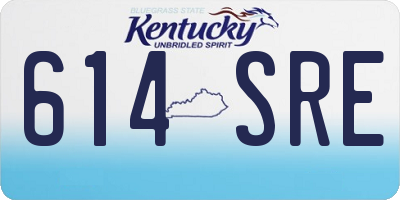 KY license plate 614SRE