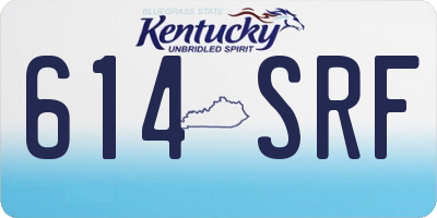 KY license plate 614SRF