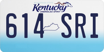 KY license plate 614SRI