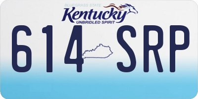 KY license plate 614SRP