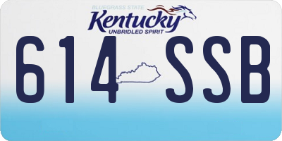 KY license plate 614SSB