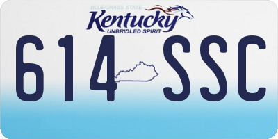 KY license plate 614SSC