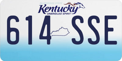 KY license plate 614SSE