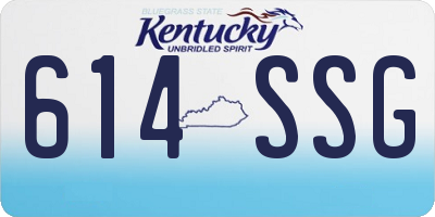 KY license plate 614SSG