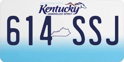 KY license plate 614SSJ
