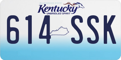 KY license plate 614SSK