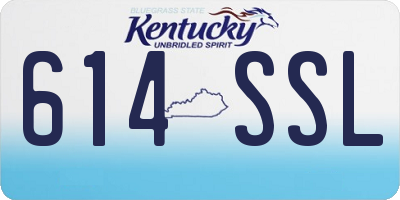 KY license plate 614SSL