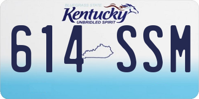 KY license plate 614SSM