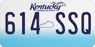 KY license plate 614SSQ