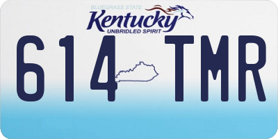 KY license plate 614TMR