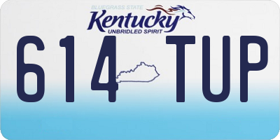 KY license plate 614TUP