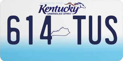 KY license plate 614TUS