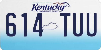KY license plate 614TUU