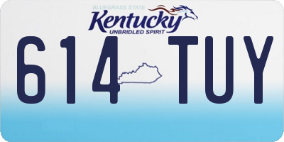KY license plate 614TUY