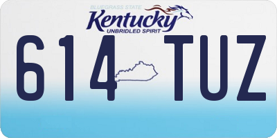 KY license plate 614TUZ