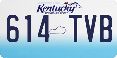 KY license plate 614TVB