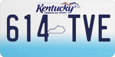 KY license plate 614TVE