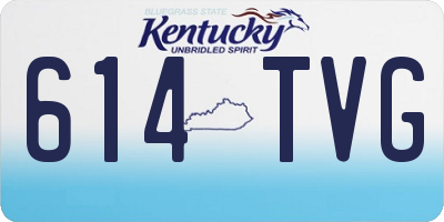KY license plate 614TVG