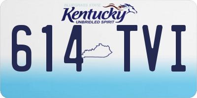KY license plate 614TVI