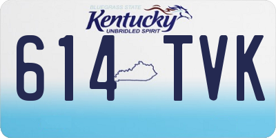 KY license plate 614TVK