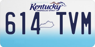KY license plate 614TVM