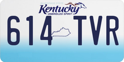 KY license plate 614TVR