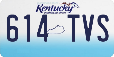 KY license plate 614TVS