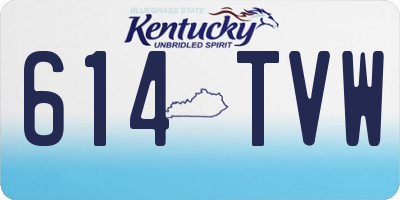 KY license plate 614TVW