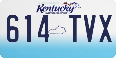 KY license plate 614TVX