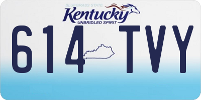 KY license plate 614TVY