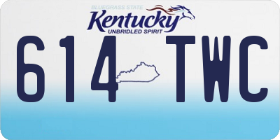 KY license plate 614TWC