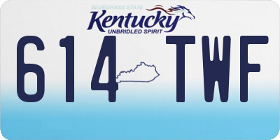 KY license plate 614TWF