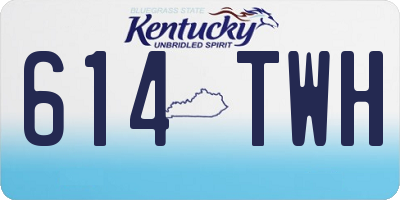 KY license plate 614TWH