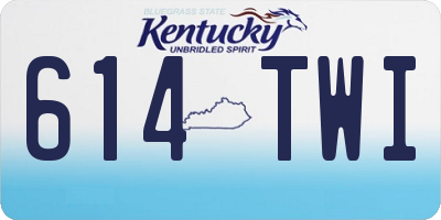 KY license plate 614TWI