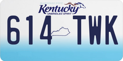 KY license plate 614TWK