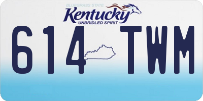 KY license plate 614TWM