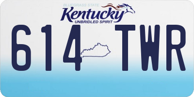 KY license plate 614TWR