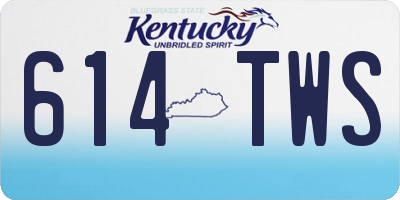 KY license plate 614TWS