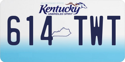 KY license plate 614TWT