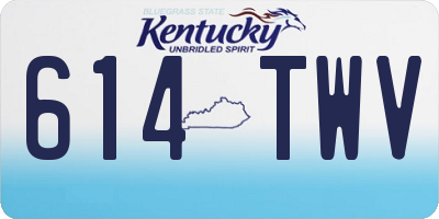 KY license plate 614TWV